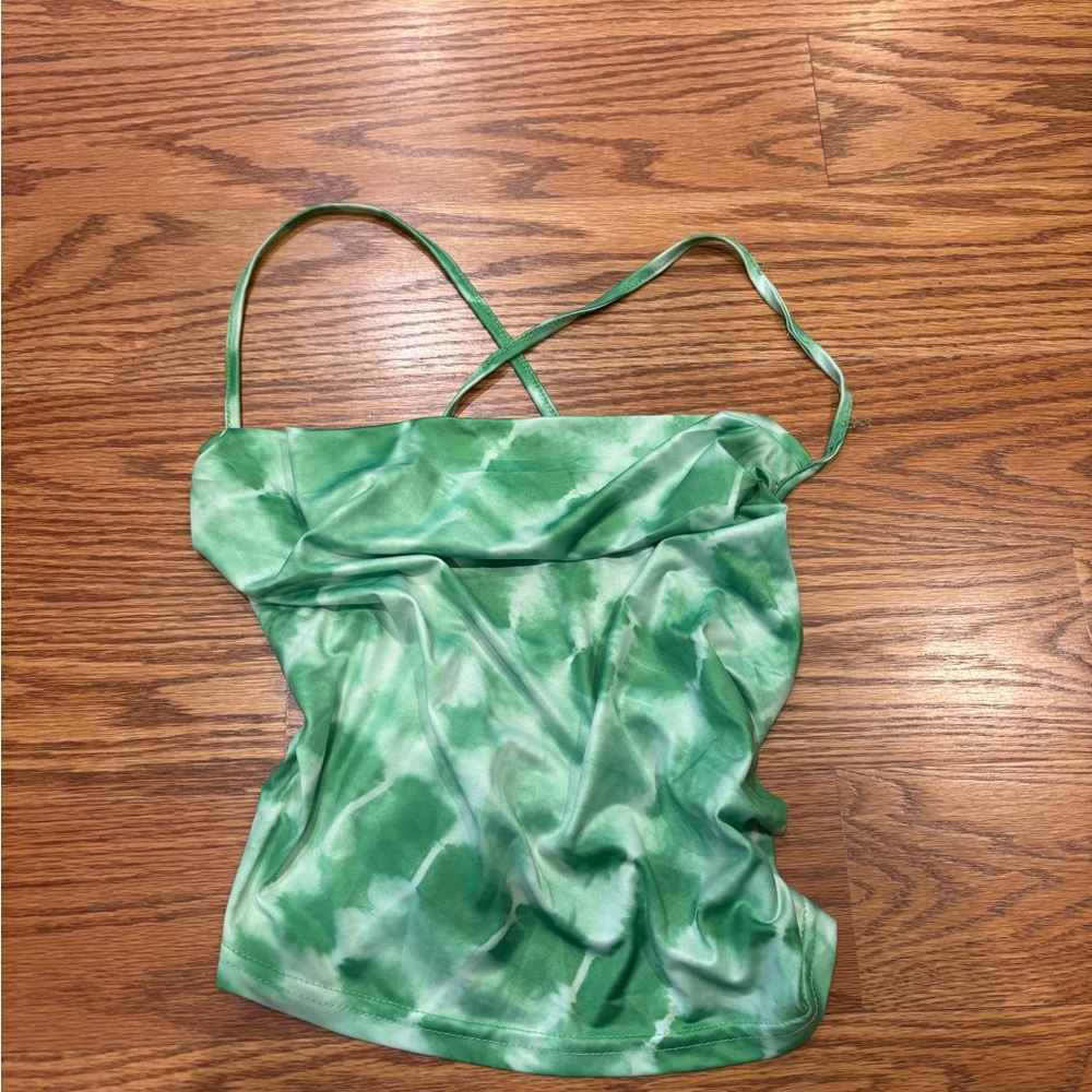 SHEIN Green Tie-Dye Camisole